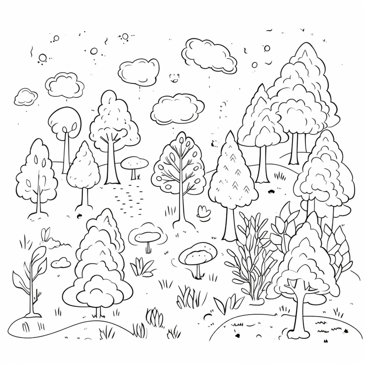 Dibujo de bosque para colorear lujo imprimir naturaleza hojas trabajo png dibujos dibujo de ala dibujo de anillo dibujo de tierra png imagen para dcarga gratuita