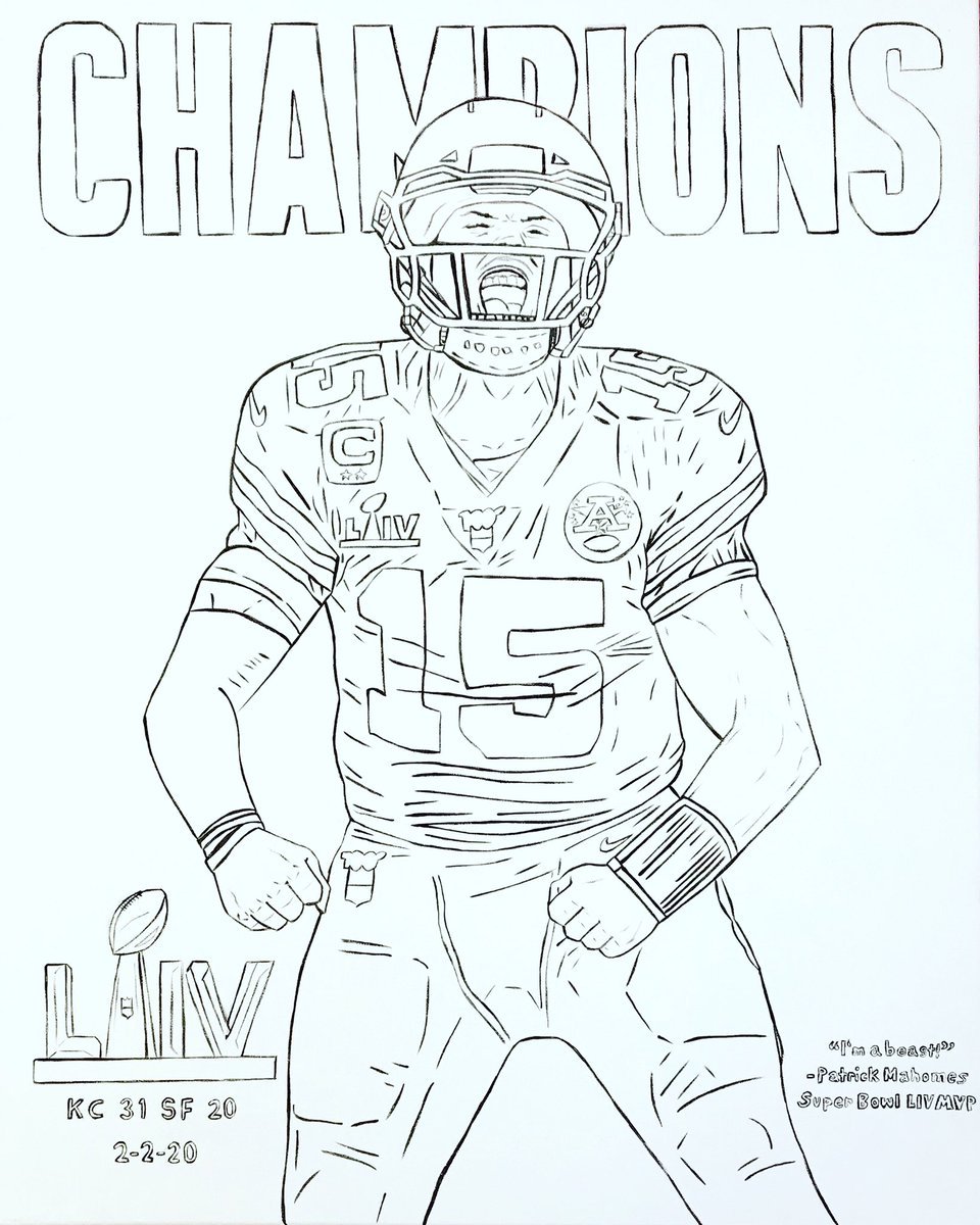 Patrick mahomes coloring pages printable for free download