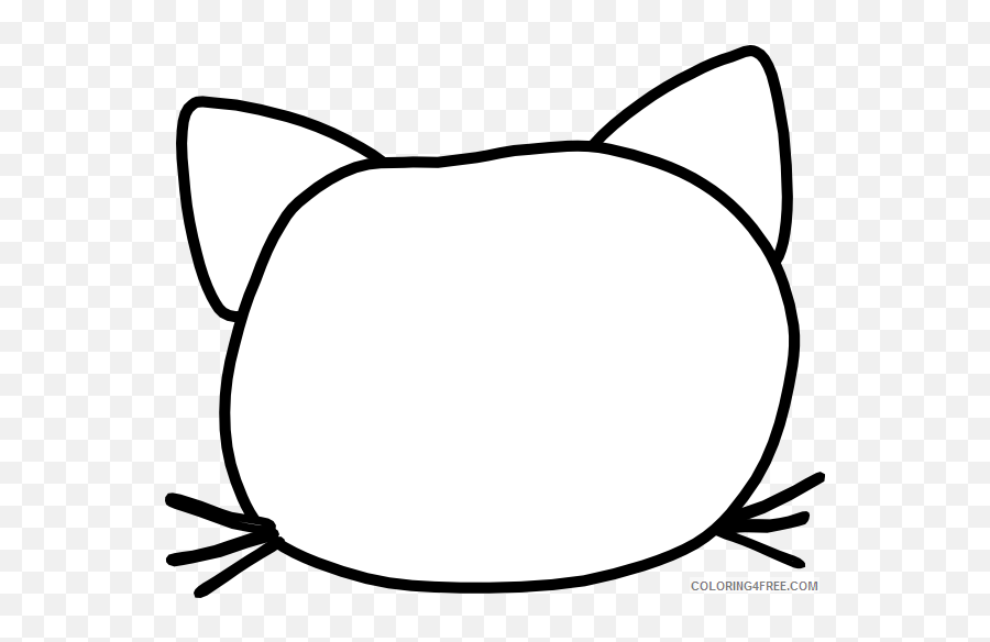 Cat outline coloring pages cat head outline clip art