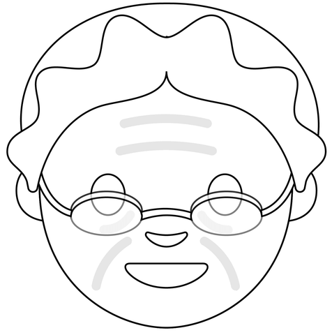 Mrs claus emoji coloring page free printable coloring pages