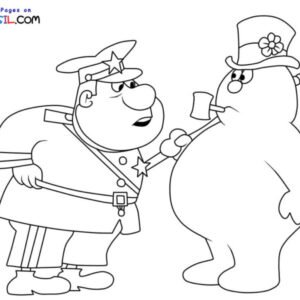 Frosty the snowman coloring pages printable for free download