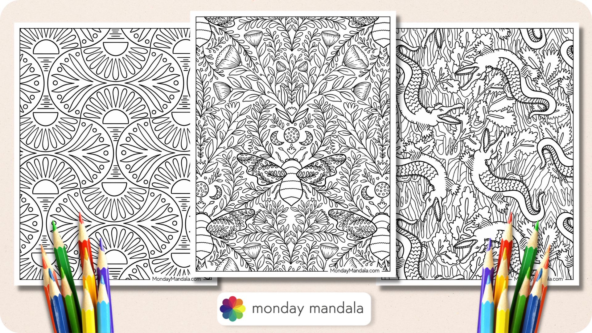 Pattern coloring pages free pdf printables