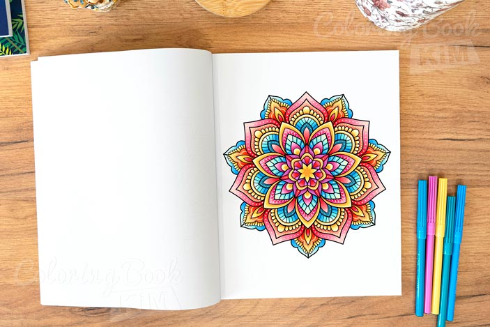 Relaxing mandala patterns adult coloring book