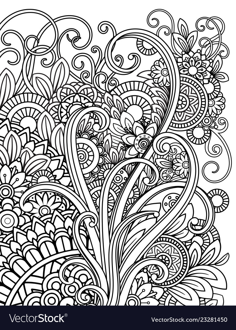 Mandala adult coloring pages royalty free vector image