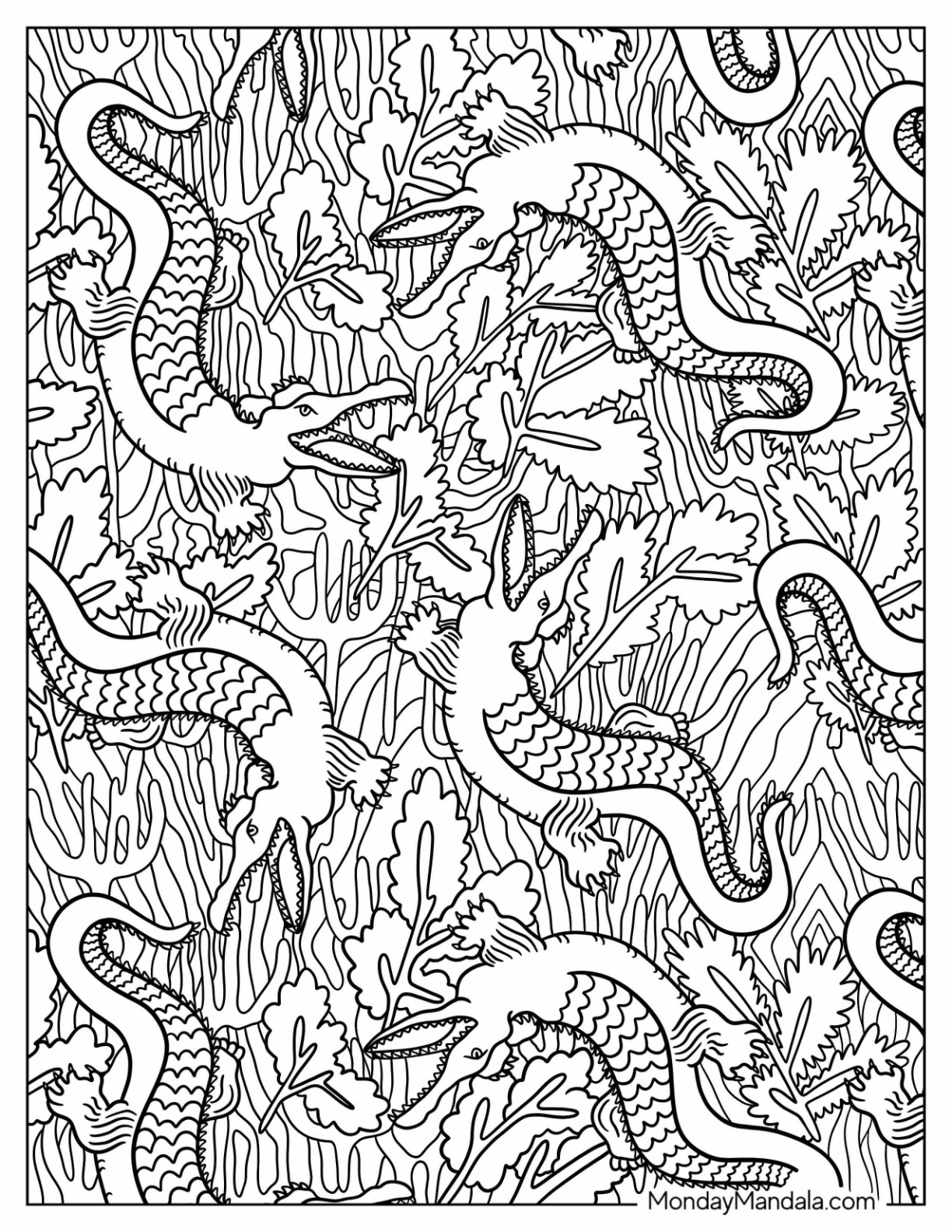 Pattern coloring pages free pdf printables