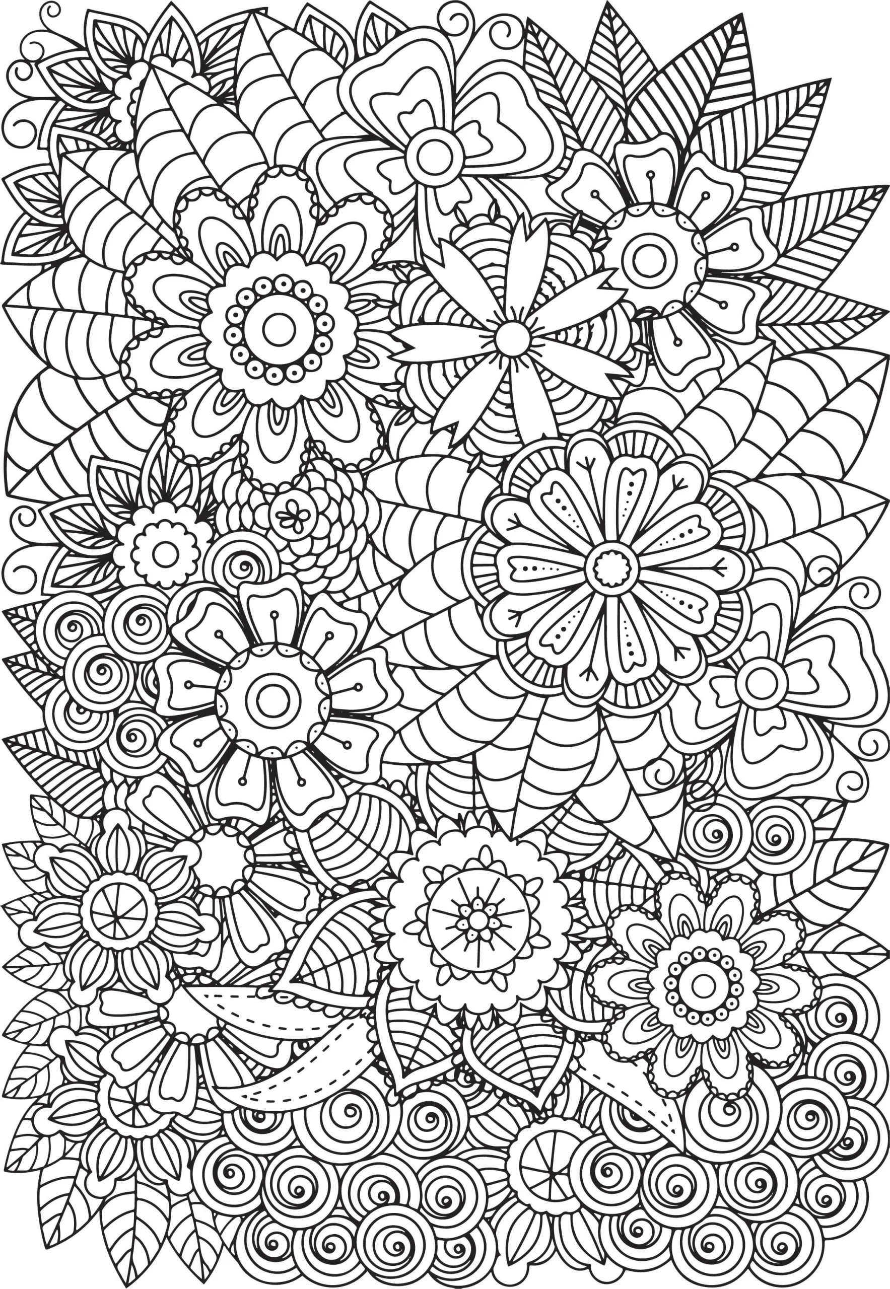 Adult floral louring pages to download