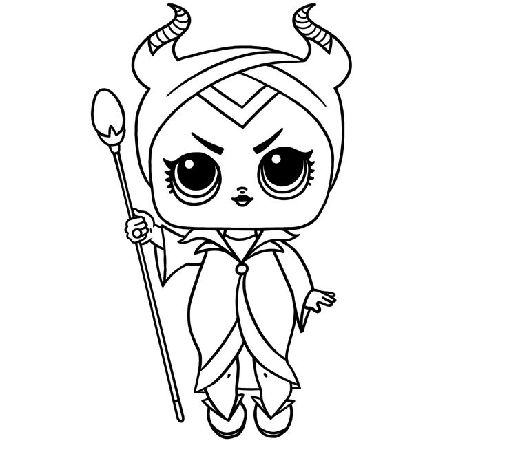 Lol doll maleficent coloring pages free chibi coloring pages lol dolls coloring pages