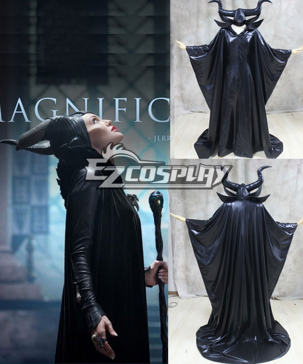 Aleficent disney ovie black witch angelina jolie cosplay costuehorns headpiece