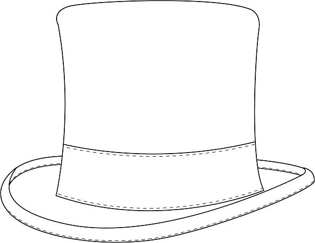 Classic top hat template stock illustration