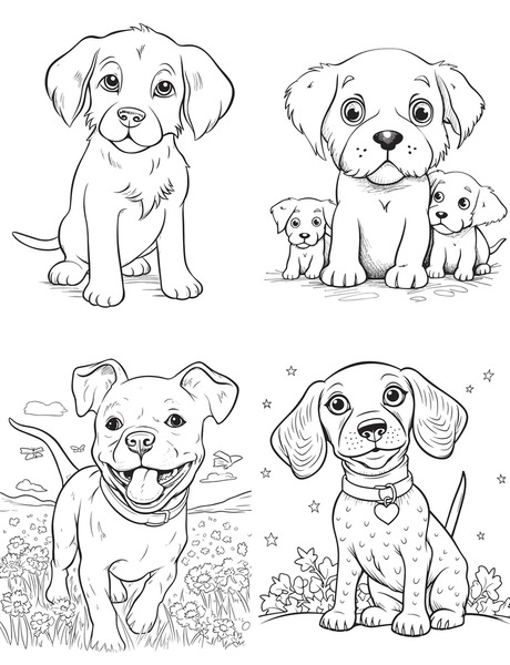 Dog coloring page royalty