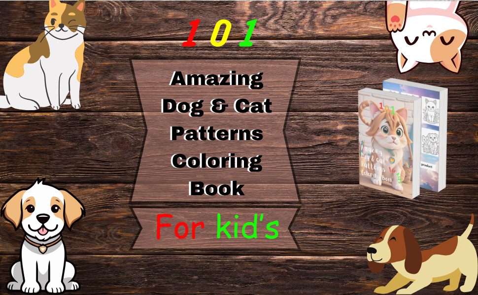 Amazing dog cat patterns coloring book for kids a great gift for yourself with dog cat patterns coloring book including coloring page and enjoy khatun mst ambia