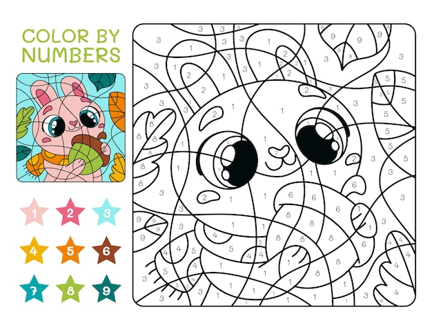 Page coloring dogs by numbers images