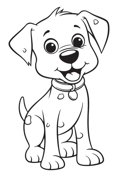 Dog coloring page royalty