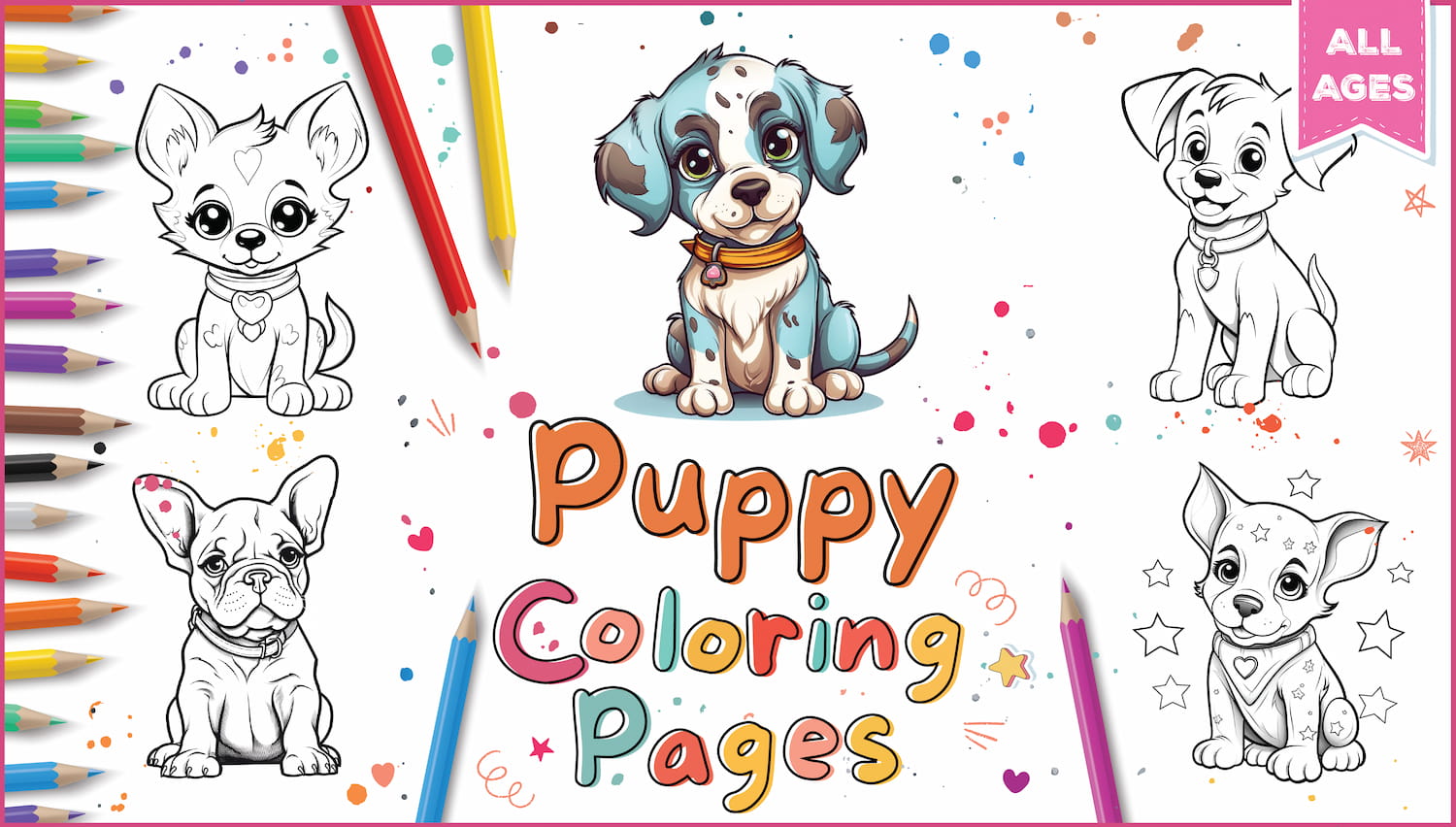 Puppy coloring pages