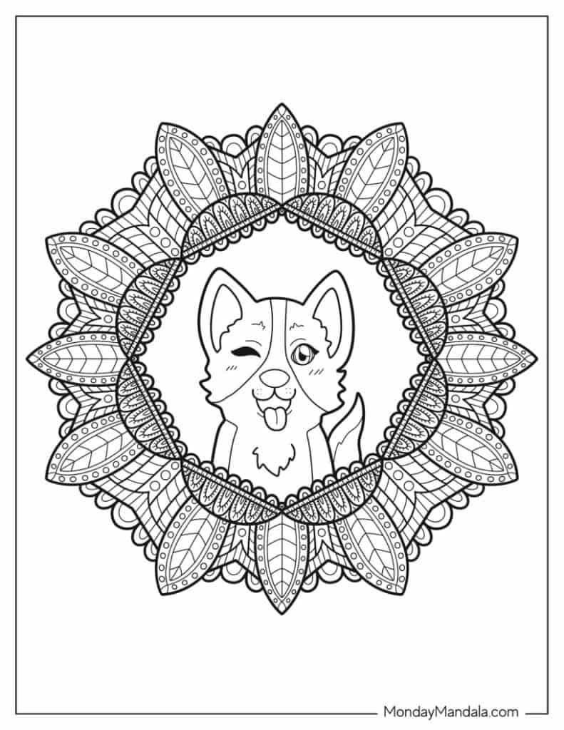 Dog coloring pages free pdf printables