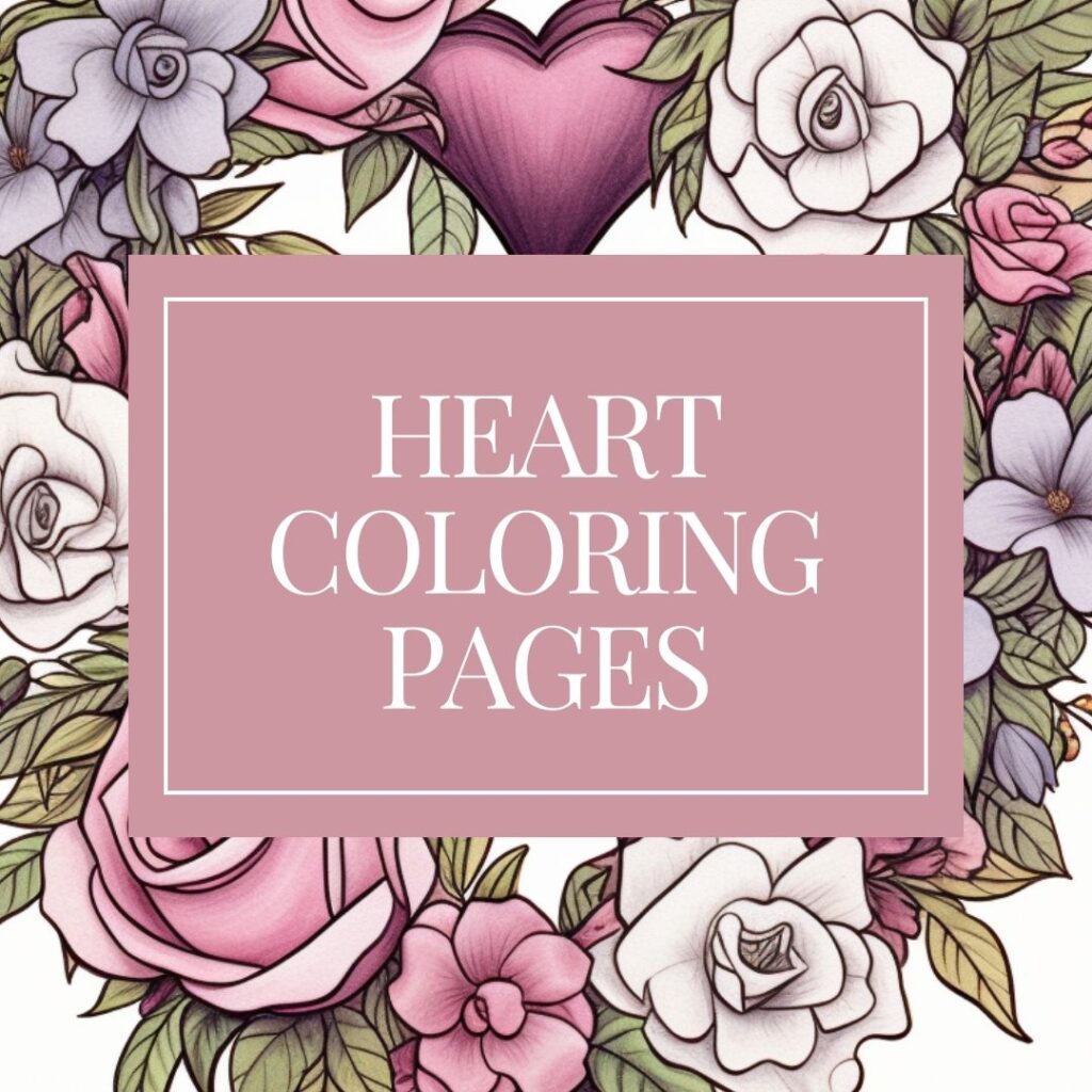 Free valentines heart coloring pages for kids and adults