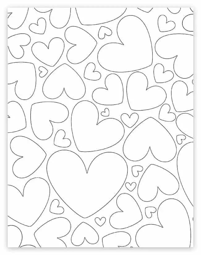 Free heart coloring pages to print and color