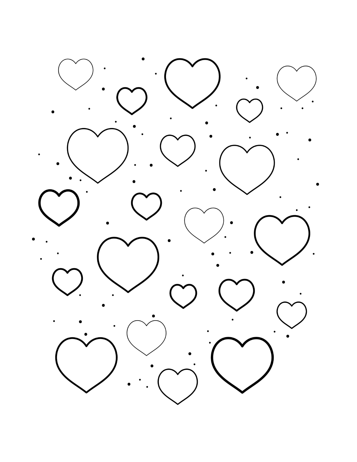 Free heart coloring page s examples