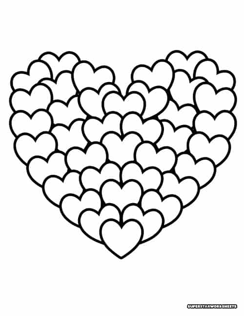 Heart coloring pages