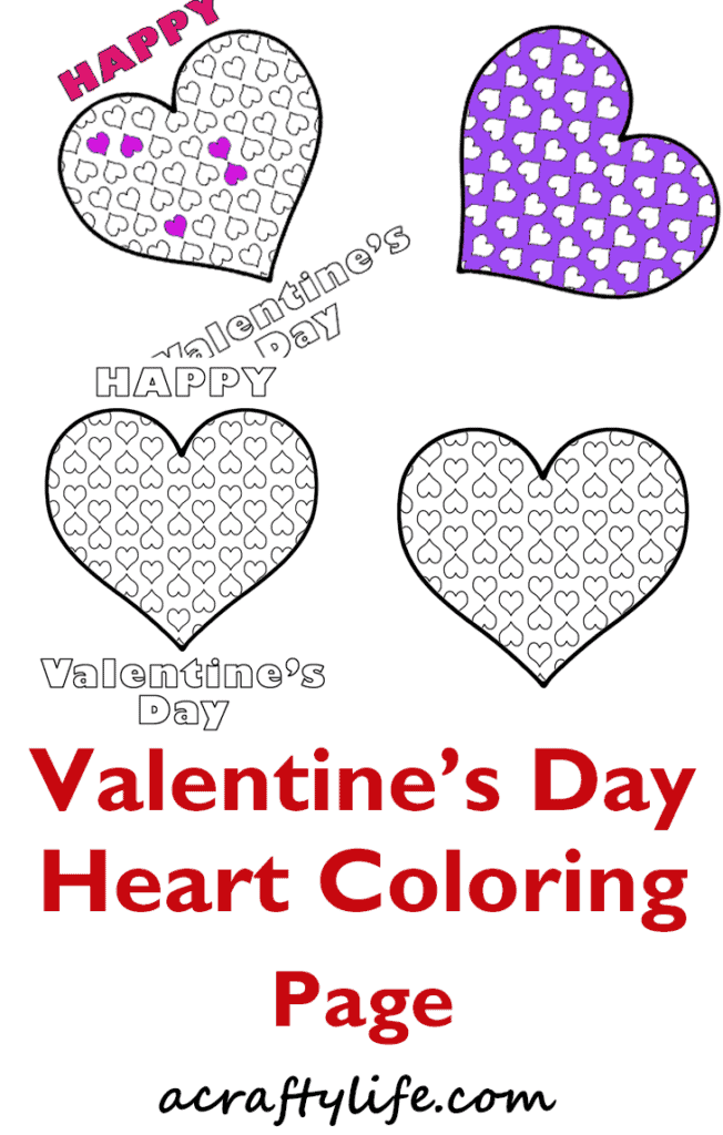 Free printable valentines day heart coloring page