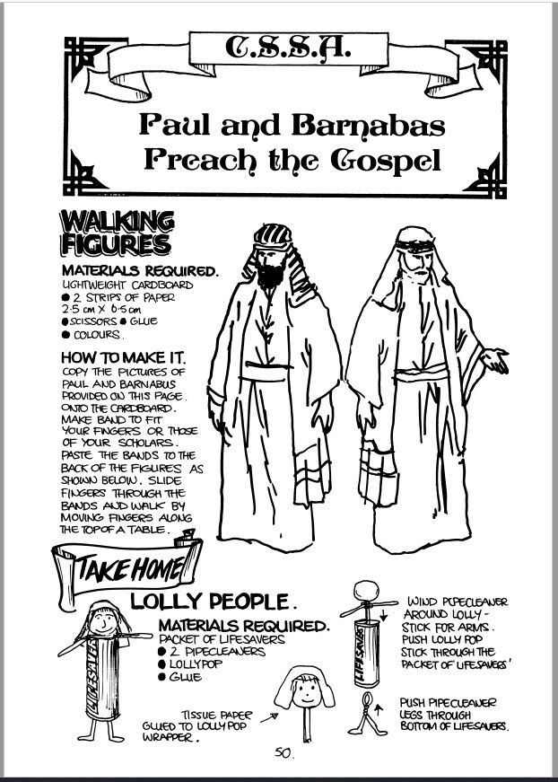 Paul and barnabas preach the gospel cssa primary stage lesson â magnify him together