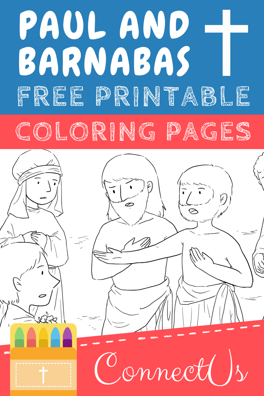 Free printable paul and barnabas coloring pages for kids â connectus barnabas sunday school kids bible crafts preschool