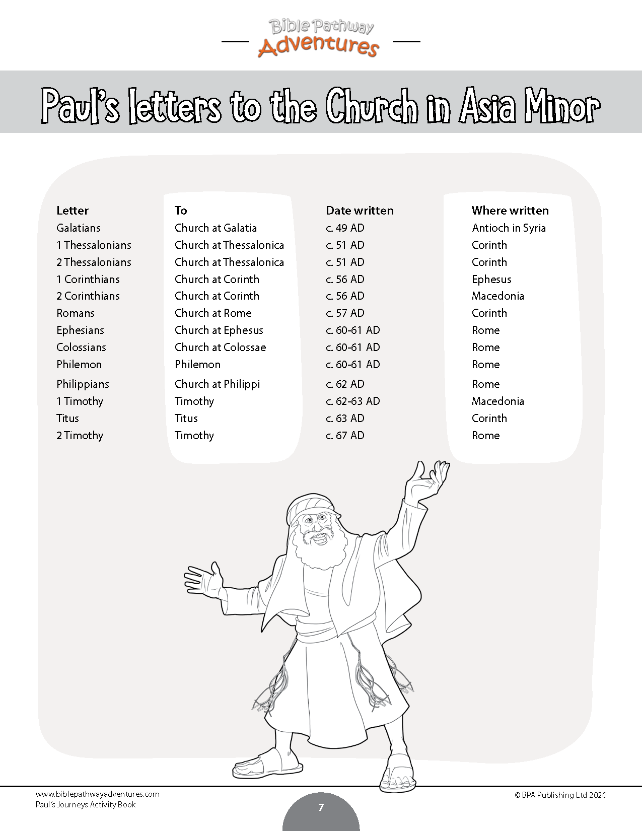 Pauls journeys activity book pdf â bible pathway adventures