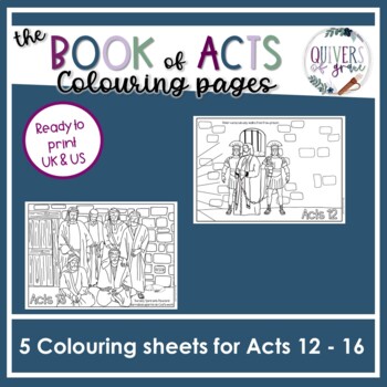 No prep bible coloring sheet the book of acts chapters