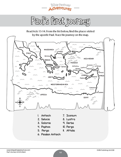 Pauls journeys activity book teaching resources