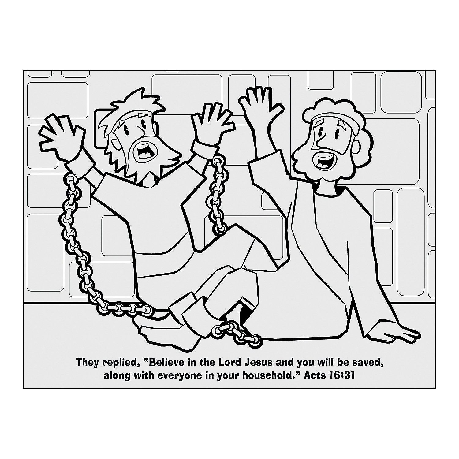 Paul and silas coloring sheet sunday school coloring pages bible coloring pages sunday school coloring sheets