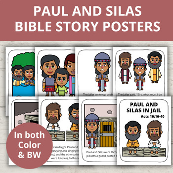 Paul and silas in jail bible posters coloring pages bulletin board ideas