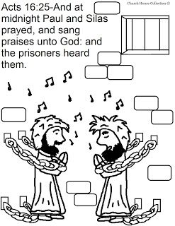 Paul and silas in jail coloring pages paul and silas sunday school coloring pages bible coloring pages