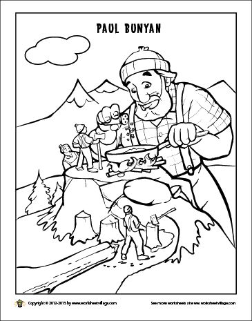 Paul bunyan coloring page preschool coloring pages coloring pages coloring pages inspirational