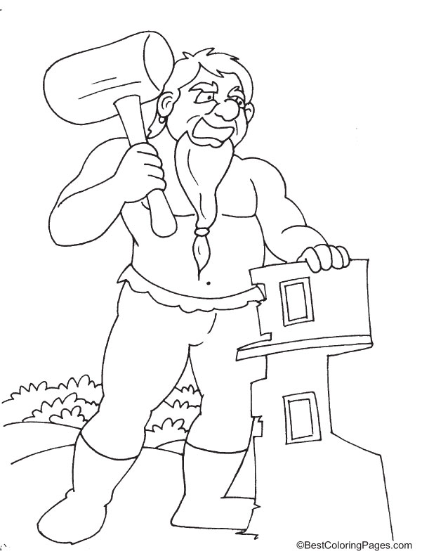 Paul bunyan giant coloring page download free paul bunyan giant coloring page for kids best coloring pages