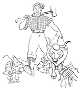 Paul bunyan coloring pages free coloring pages