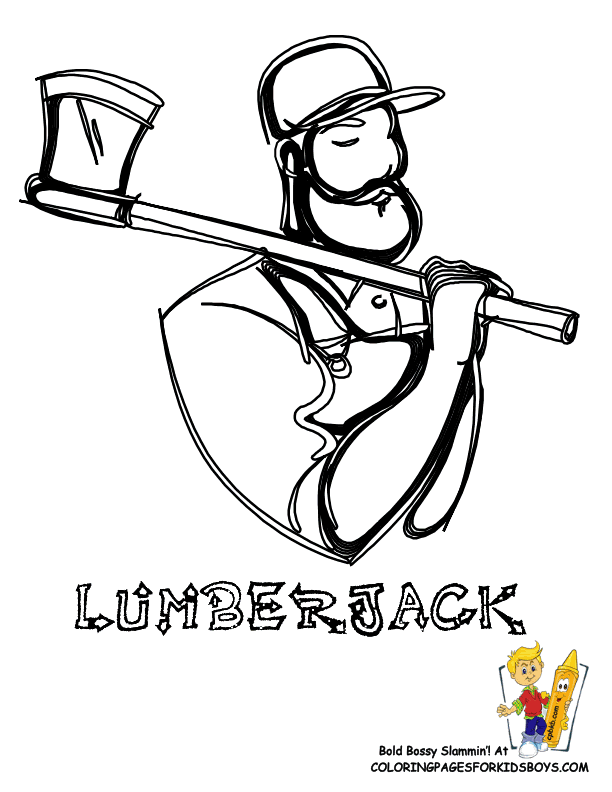 Lumberjack coloring pages