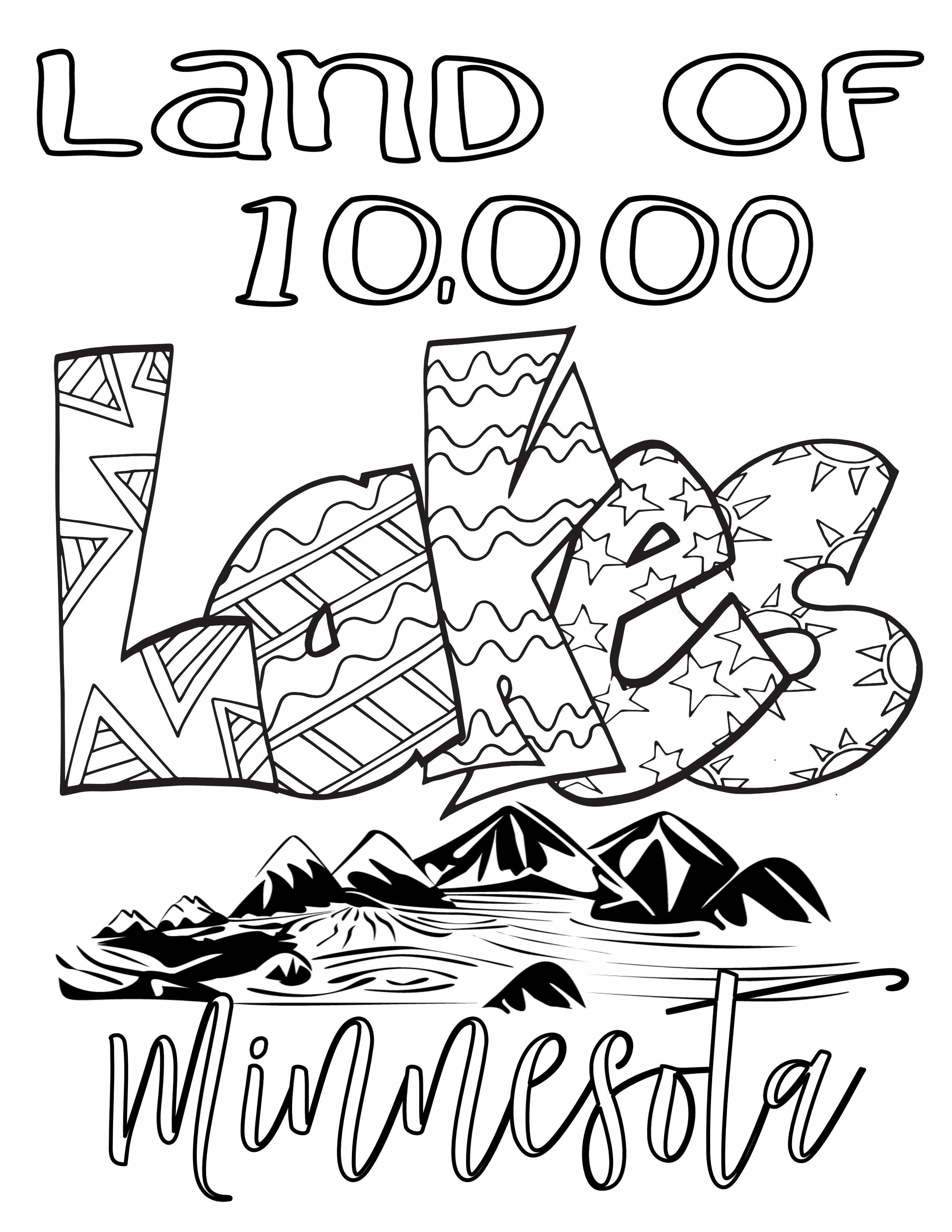 Free minnesota coloring pages â stevie doodles