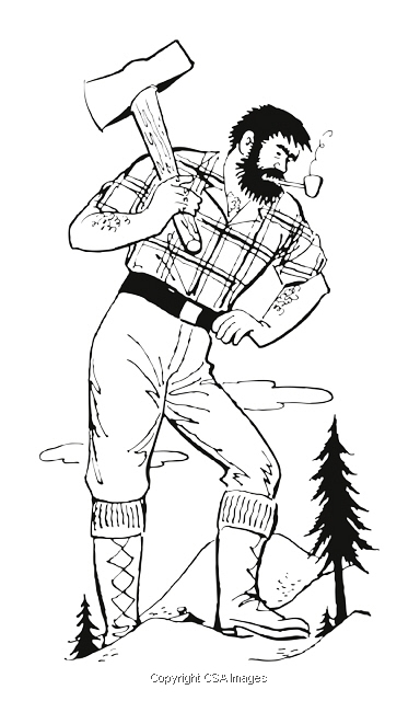 Paul bunyan illustrations unique modern and vintage style stock illustrations for licensing csa images