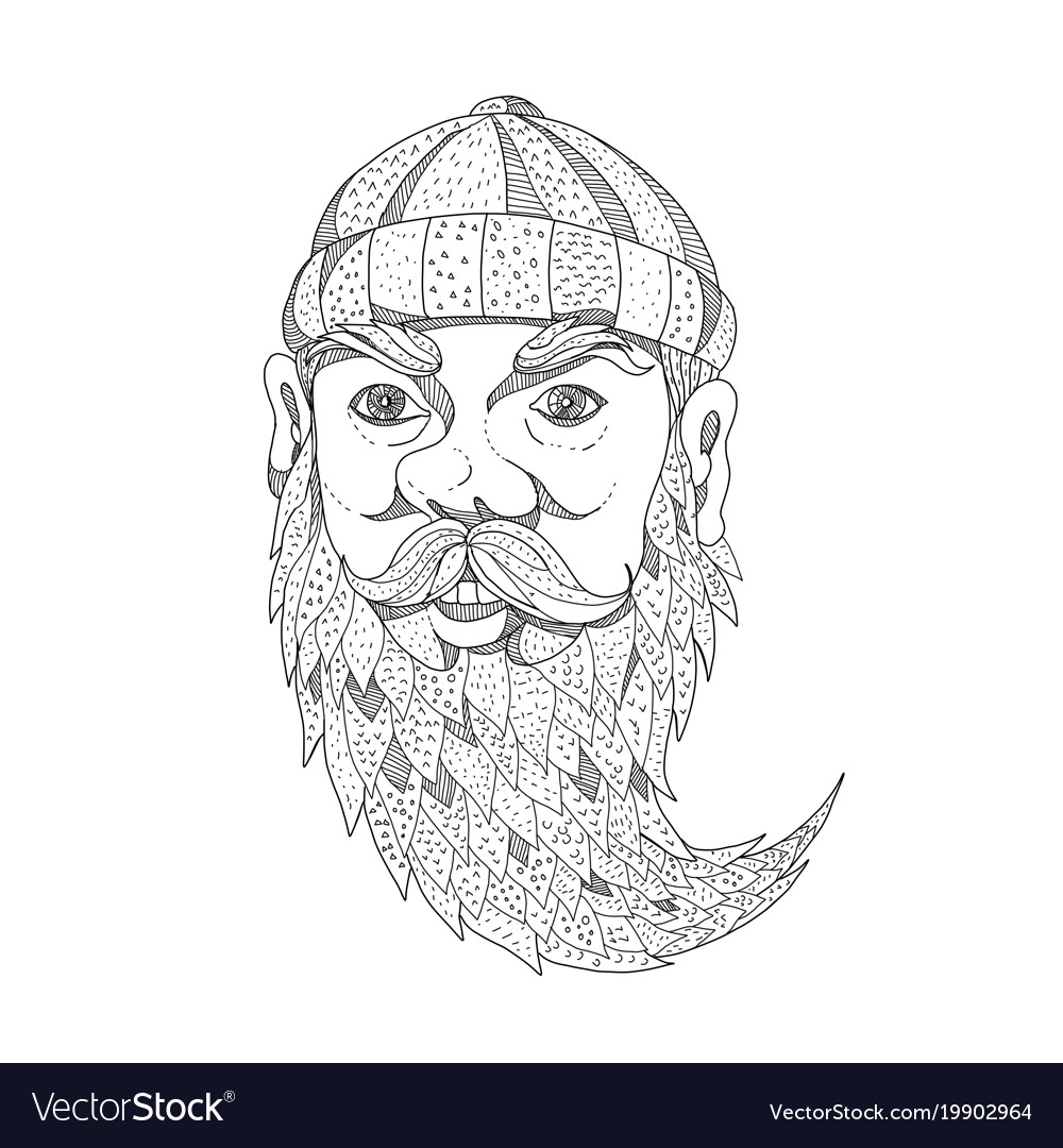 Paul bunyan lumberjack doodle art royalty free vector image