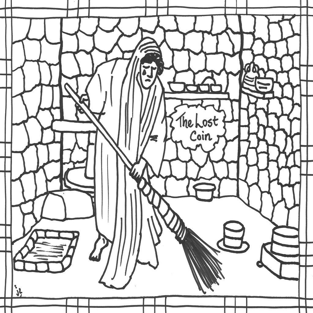 Lostcoinsq lost coin parable coloring page john