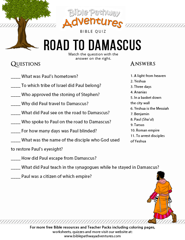 Road to damascus â bible pathway adventures