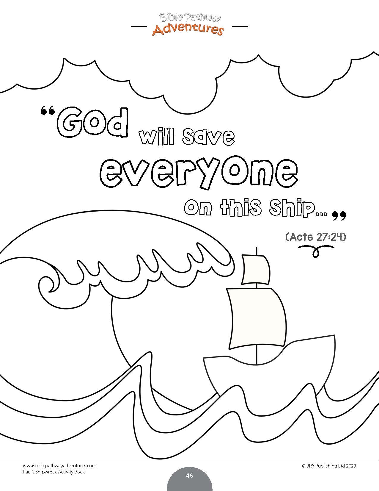 Pauls shipwreck activity book pdf â bible pathway adventures