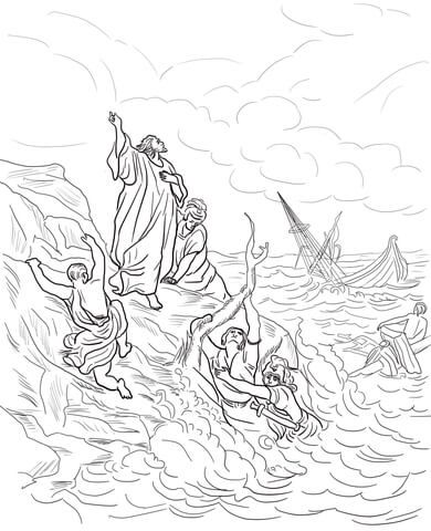 Apostle paul shipwrecked loring page pãginas para lorear dibujos para lorear jesus para lorear