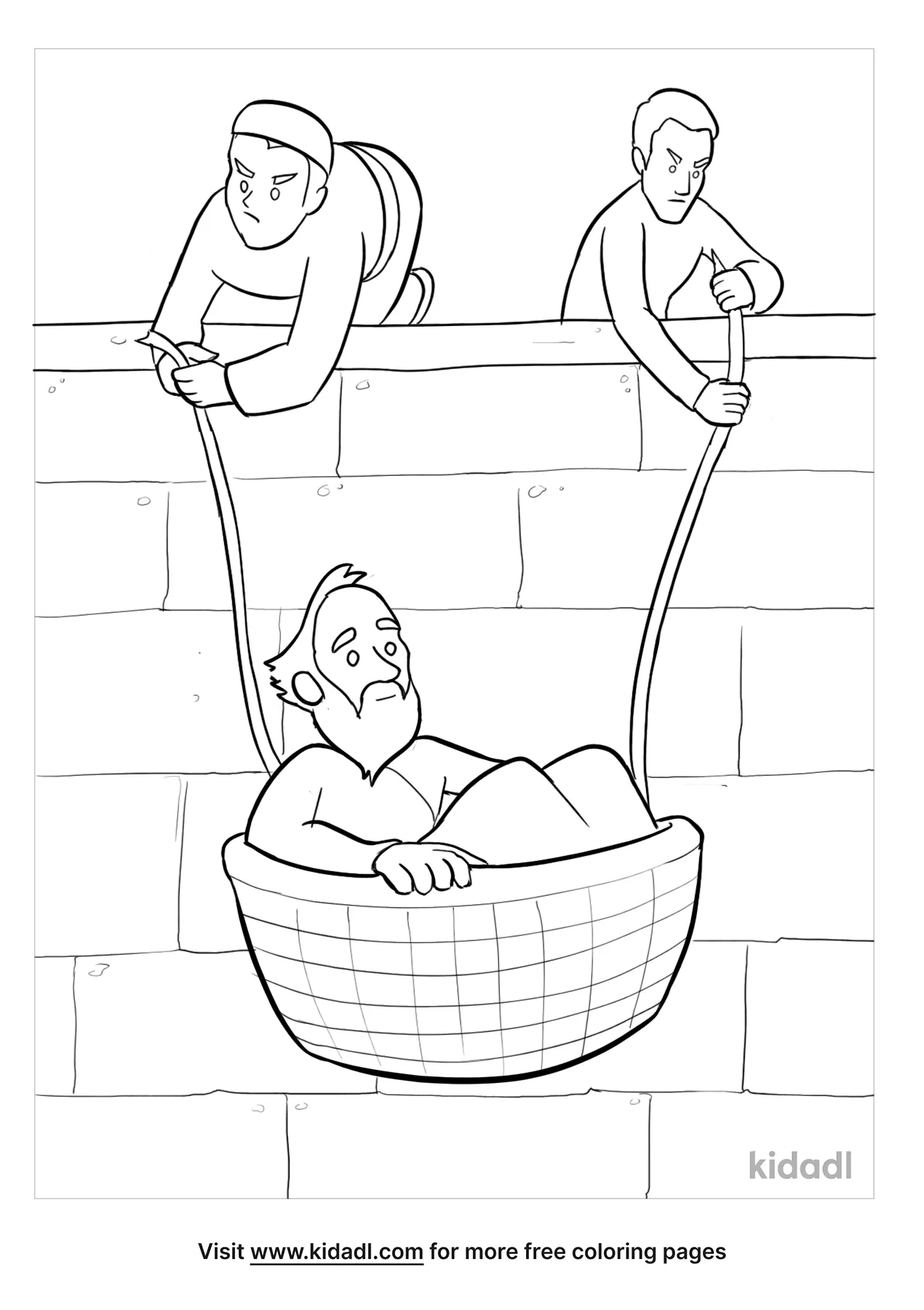 Free paul in a basket coloring page coloring page printables