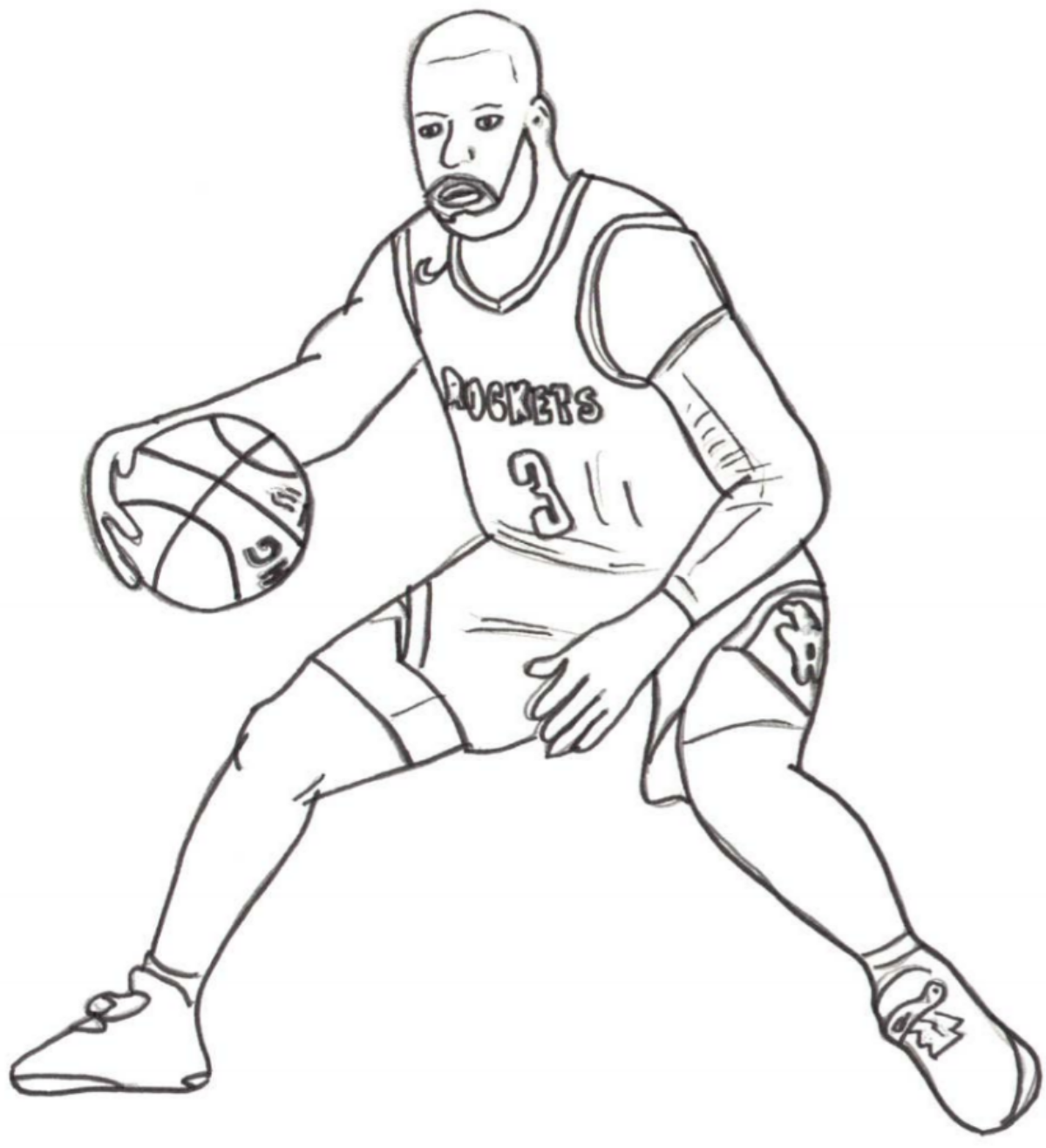 Chris paul coloring sheet â sports gear of the year