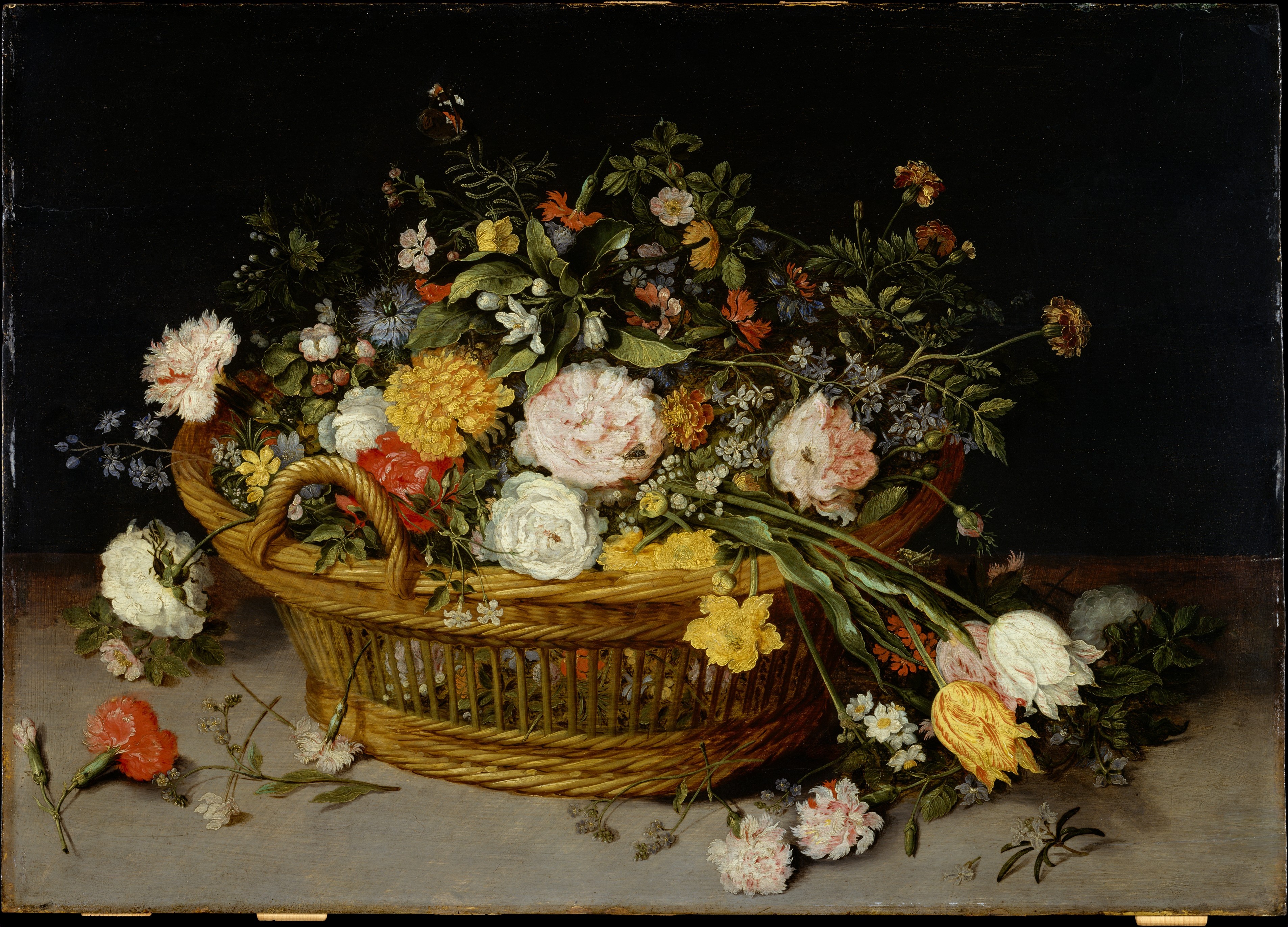 Jan brueghel the younger a basket of flowers the metropolitan museum of art