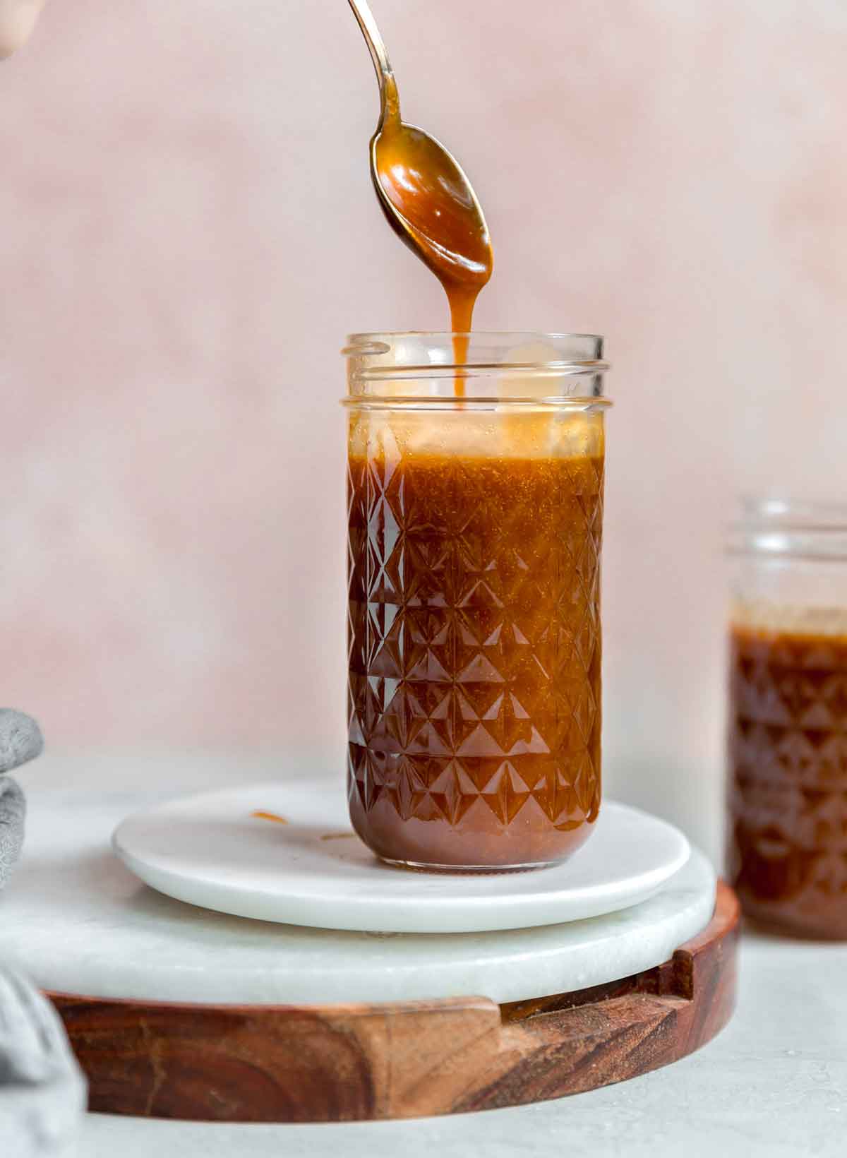 Homemade salted caramel sauce