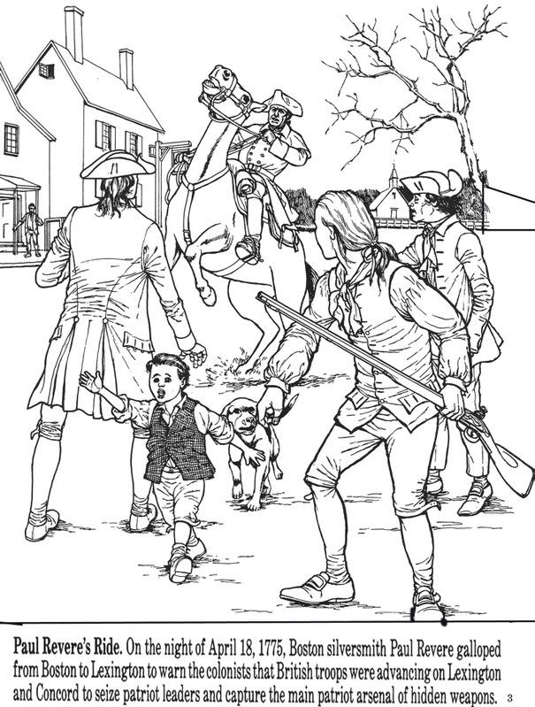 All things john adams coloring pages boston tea party and paul reveres ride coloring books people coloring pages paul reveres ride