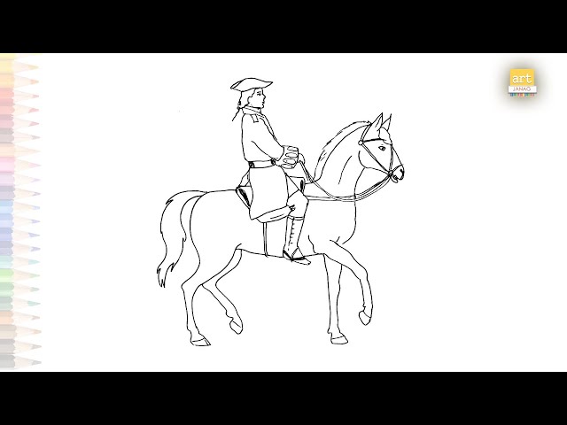 Paul revere drawings video paul revere drawing easy how to draw paul revere drawing step by step