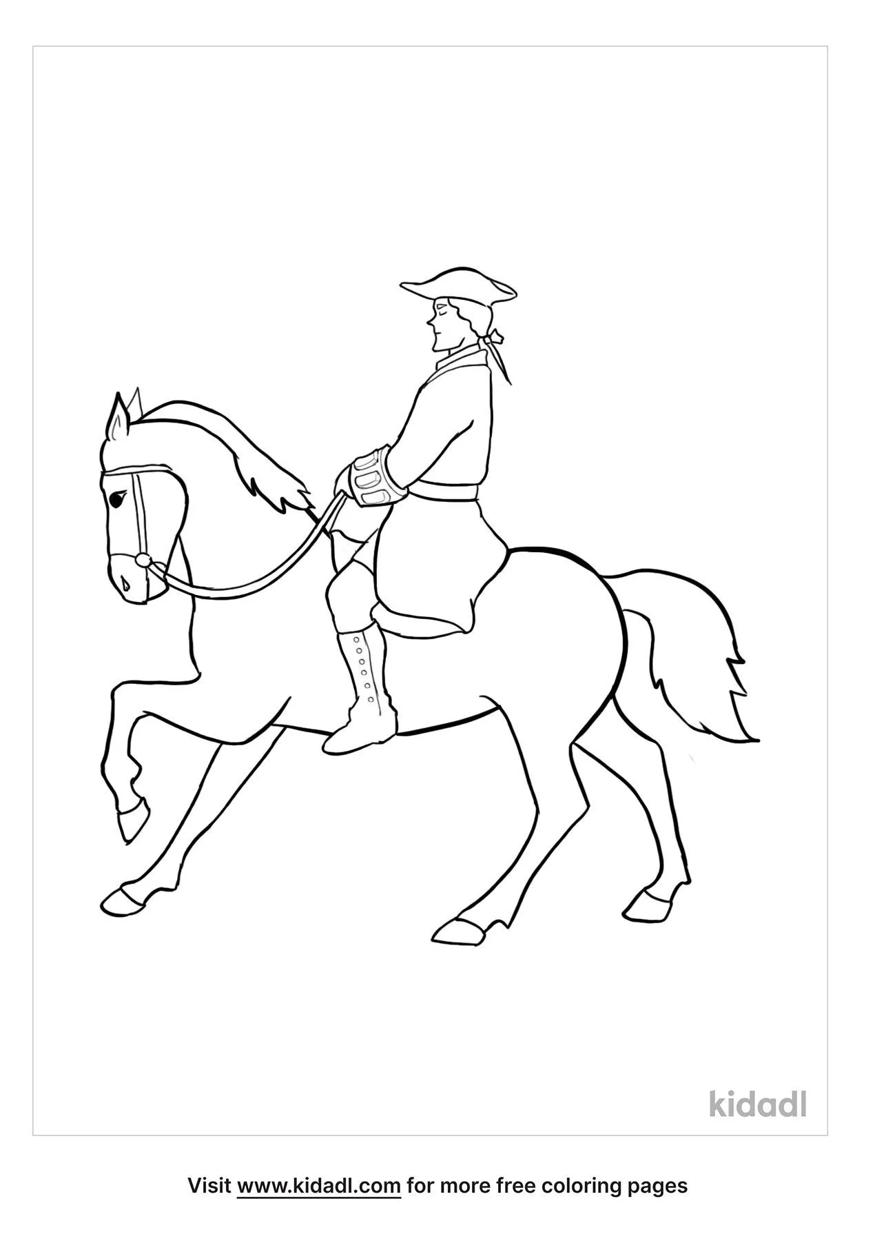 Free paul revere coloring page coloring page printables